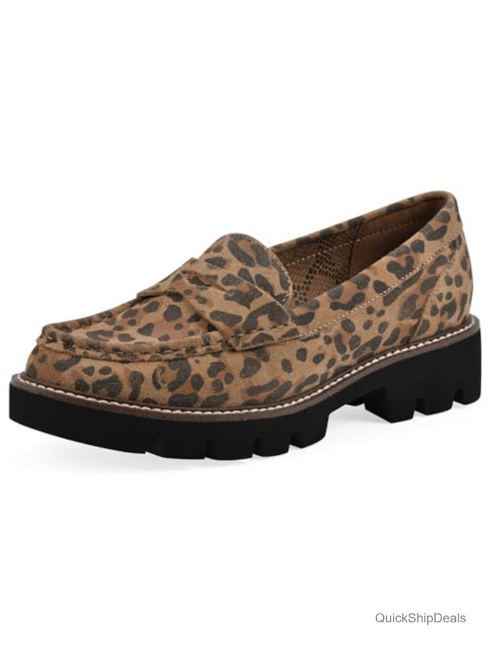 Gunner Penny Loafer Leather Cushioned Insole Lug Outsole